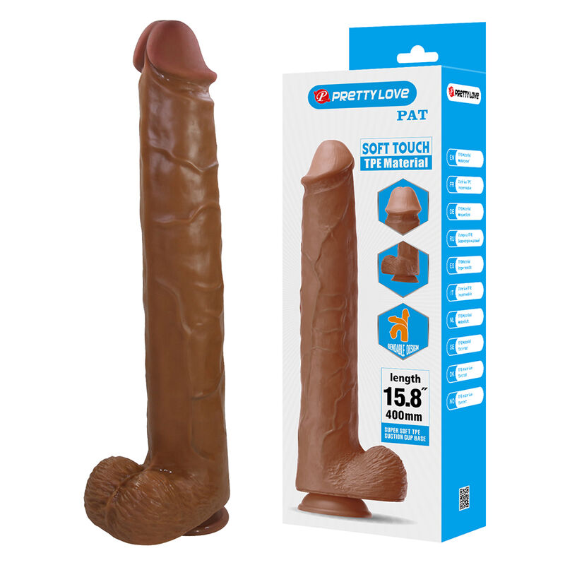 Pretty Love-Cuckold Dildo Realist Flexible 40 cm Braun · Sextoys