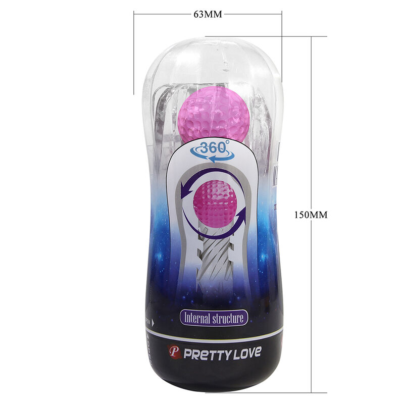 Pretty Love-Masturbator Cup 360 Textur Transparent · Sextoys (Bild 8)