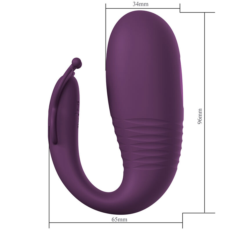 Pretty Love-Klay Ei Vibrator mit Drücken und Anwendung Lila · Vibratoren (Bild 5)