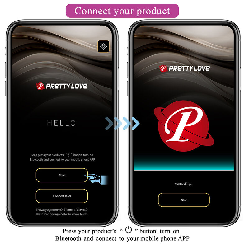 Pretty Love-Klay Ei Vibrator mit Drücken und Anwendung Lila · Vibratoren (Bild 9)