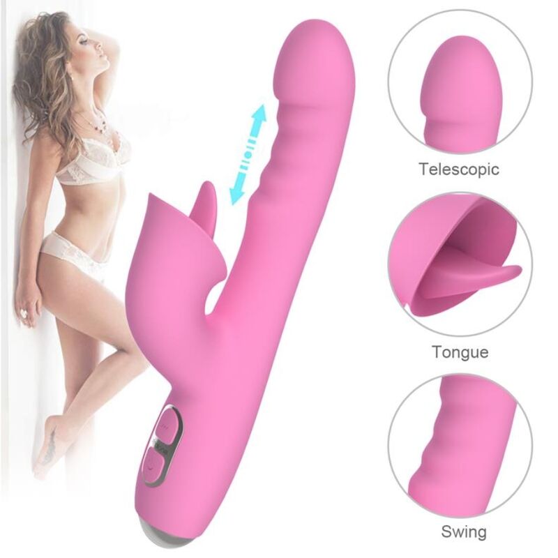 Nalone-T-May Vibrator Kaninchen mit Schub und Schwingen Rosa · Vibratoren (Bild 10)