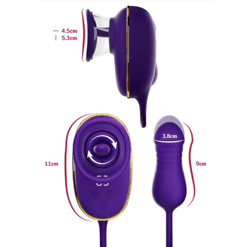 She.E.O-Stimulator Klitoris Licking mit Stimulator Anal Lila · Vibratoren (Bild 2)