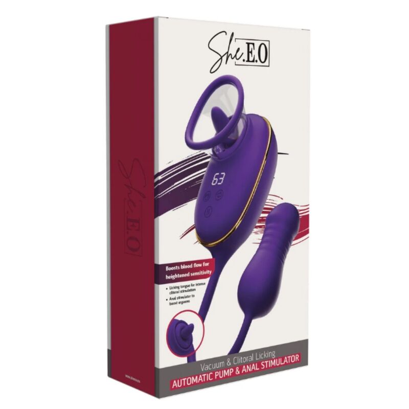 She.E.O-Stimulator Klitoris Licking mit Stimulator Anal Lila · Vibratoren (Bild 5)