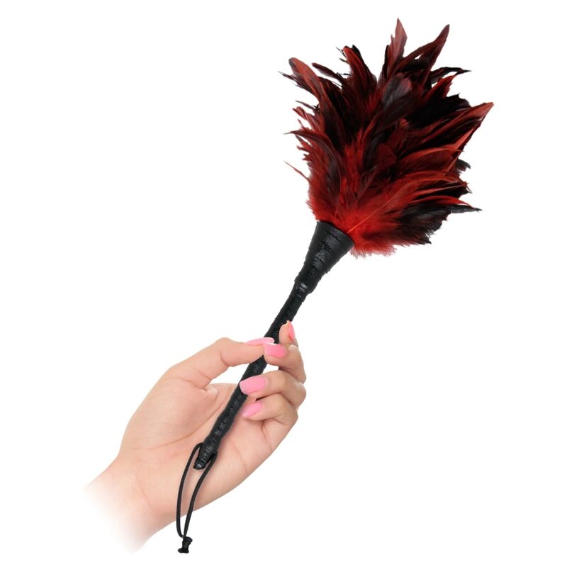 Fetish Fantasy Series-Kitzelfeder Frisky Schwarz und Rot