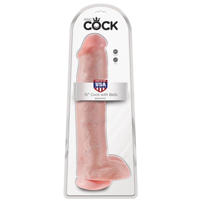 King Cock-Realistische Dildo mit Hoden und Saugnapf 38 cm · Sextoys (Bild 6)