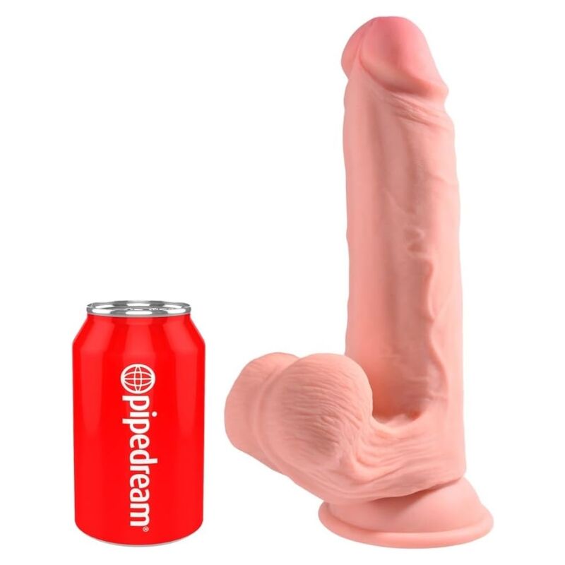 King Cock Plus-Dildo Dreifache Dichte mit Hoden 23 cm