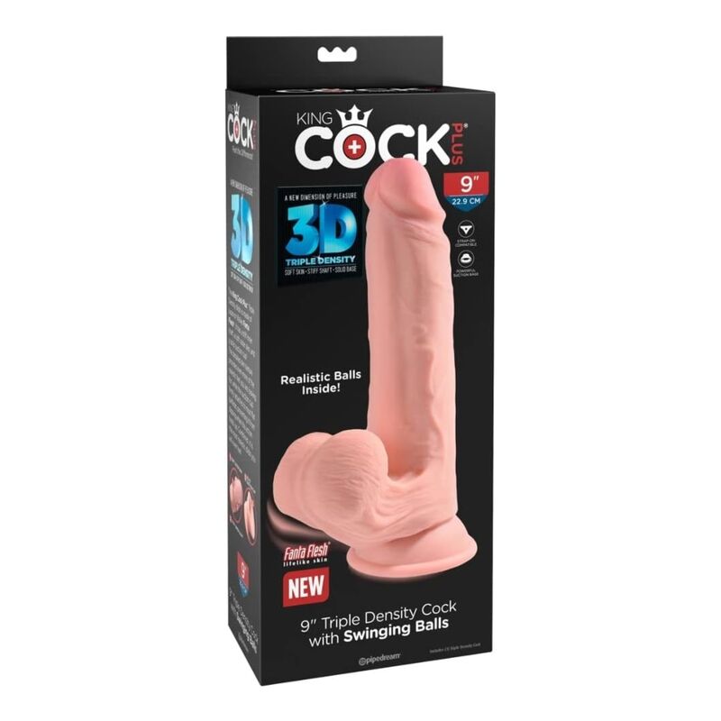 King Cock Plus-Dildo Dreifache Dichte mit Texten 23 cm · Sextoys (Bild 4)