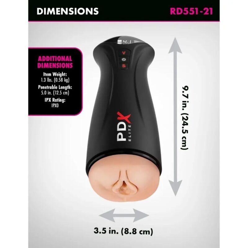 PDX Elite-Fap-Gasm Masturbator mit Suction und Vibration · Sextoys (Bild 6)