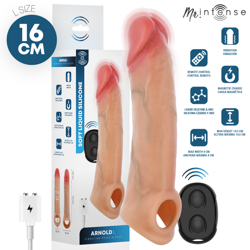 Mr Intense-Arnold L Penishülle Vibrator Penis mit Fernbedienung · Sextoys