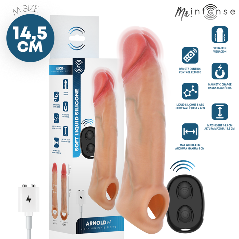 Mr Intense-Arnold M Vibrierende Penishülle mit Fernbedienung