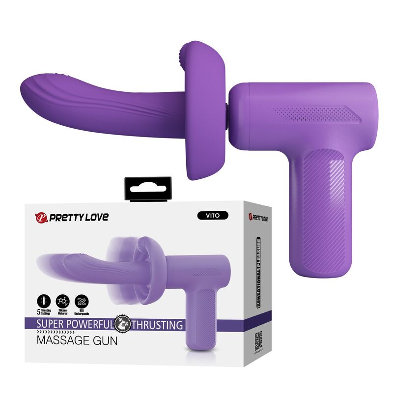 Pretty Love-Vito Massagepistole mit Lila Schub · Vibratoren