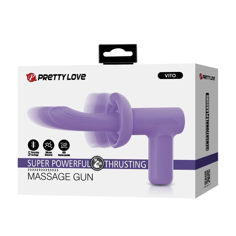 Pretty Love-Vito Massagepistole mit Lila Schub · Vibratoren (Bild 2)