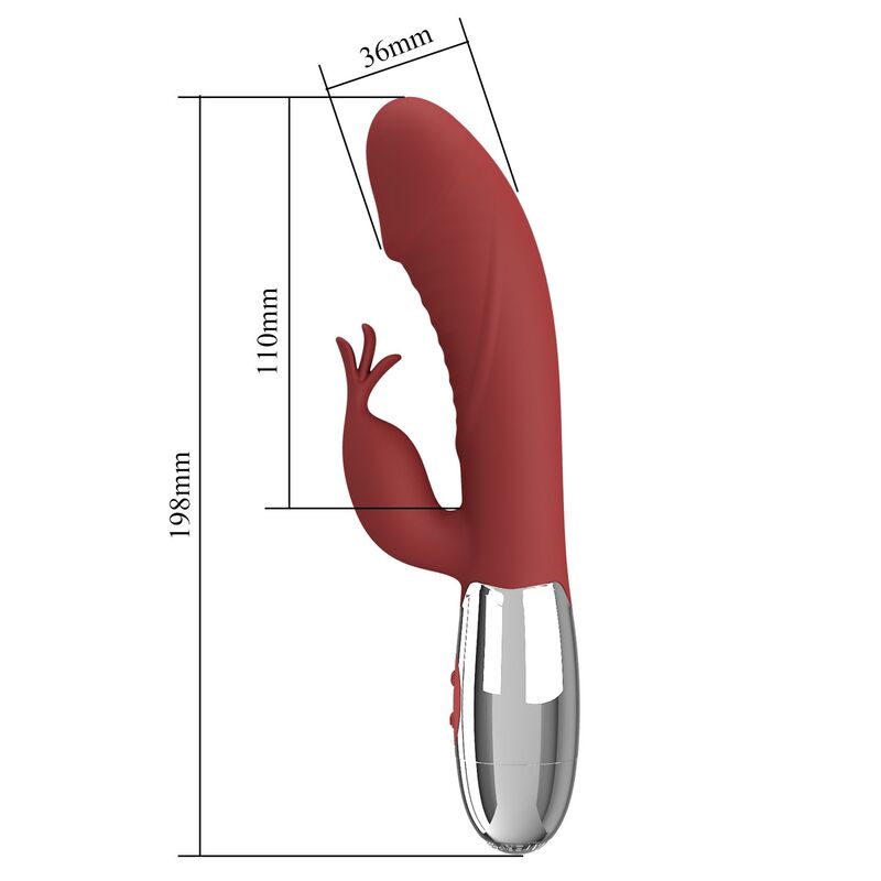 Pretty Love-Rosewood Vibrator Rabbit 30 Funktionen Rot · Vibratoren (Bild 5)