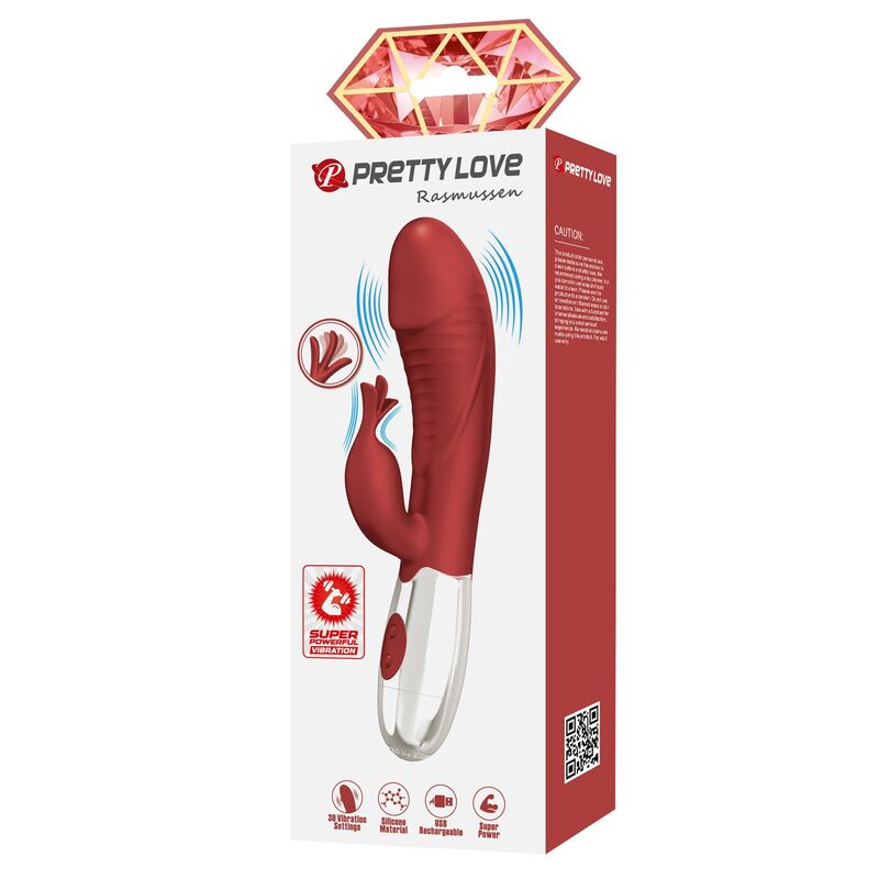 Pretty Love-Rosewood Vibrator Rabbit 30 Funktionen Rot · Vibratoren (Bild 10)