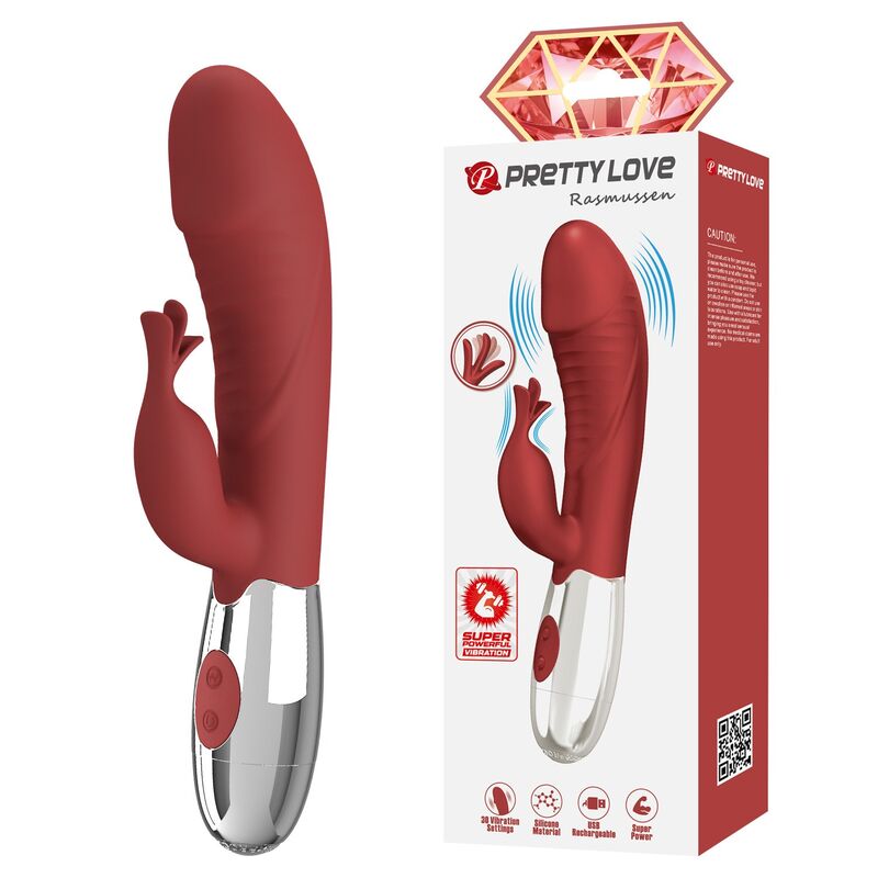 Pretty Love-Rosewood Vibrator Rabbit 30 Funktionen Rot · Vibratoren