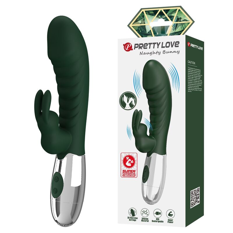 Pretty Love-Naughty Bunny Vibrator Rabbit 30 Funktionen Grün · Vibratoren