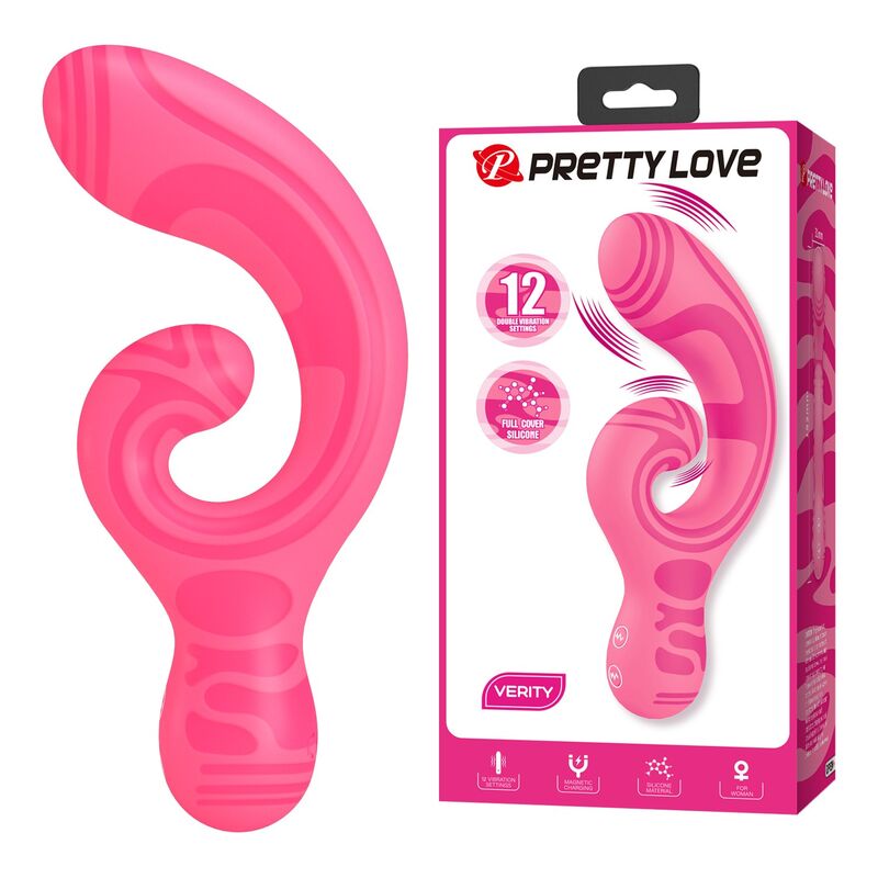 Pretty Love-Verity Doppel-Massagegerät wiederaufladbar Rosa