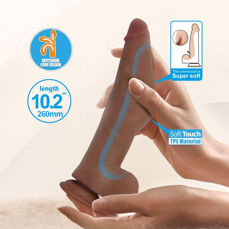 Pretty Love-Ulric Dildo Realistisch Flexibel 26 cm Braun · Sextoys (Bild 7)