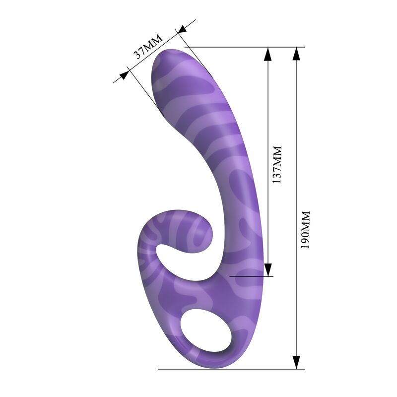 Pretty Love-Summer Vibrator Doppel mit Griff 19 cm Lila · Vibratoren (Bild 8)
