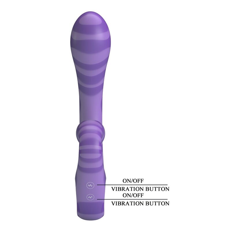 Pretty Love-Summer Vibrator Doppel mit Griff 19 cm Lila · Vibratoren (Bild 3)