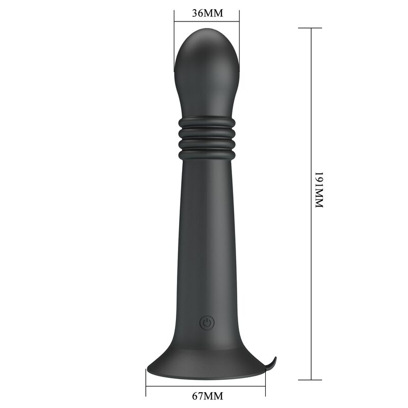 Pretty Love-Stern Massager mit Drehung und Schub Schwarz · Vibratoren (Bild 4)
