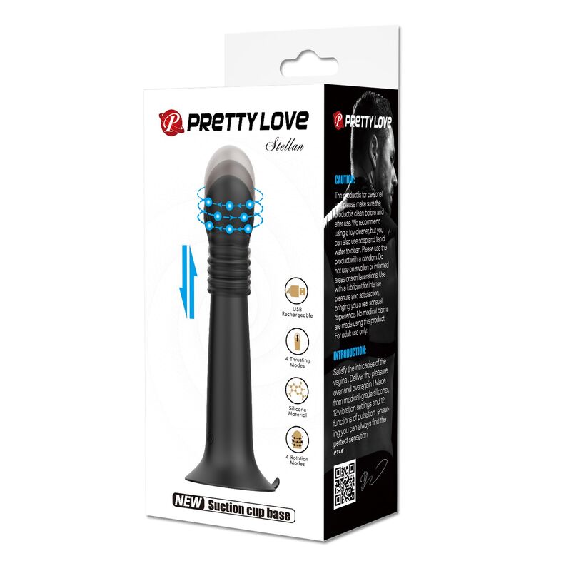 Pretty Love-Stern Massager mit Drehung und Schub Schwarz · Vibratoren (Bild 2)