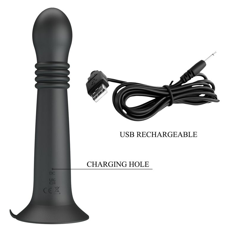Pretty Love-Stern Massager mit Drehung und Schub Schwarz · Vibratoren (Bild 8)