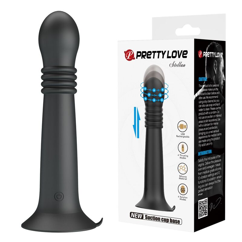 Pretty Love-Stern Massager mit Drehung und Schub Schwarz · Vibratoren