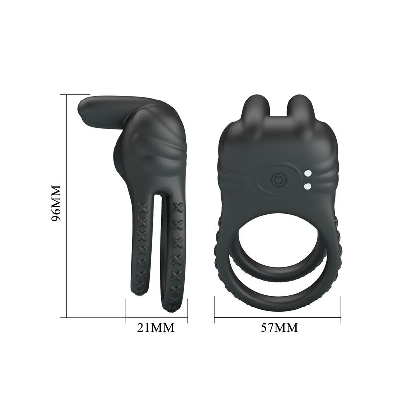 Pretty Love-Sini Ring Vibrator für Penis 10 Funktionen Schwarz · Sextoys (Bild 7)