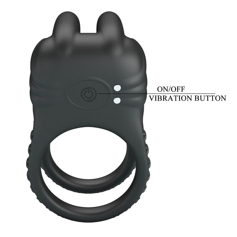 Pretty Love-Sini Ring Vibrator für Penis 10 Funktionen Schwarz · Sextoys (Bild 3)
