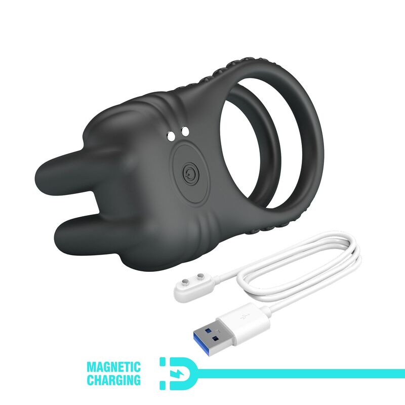 Pretty Love-Sini Ring Vibrator für Penis 10 Funktionen Schwarz · Sextoys (Bild 5)