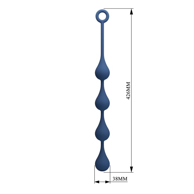Mr Play-Analkugeln Silikon Blau Größe L 42,6 cm · Sextoys (Bild 3)