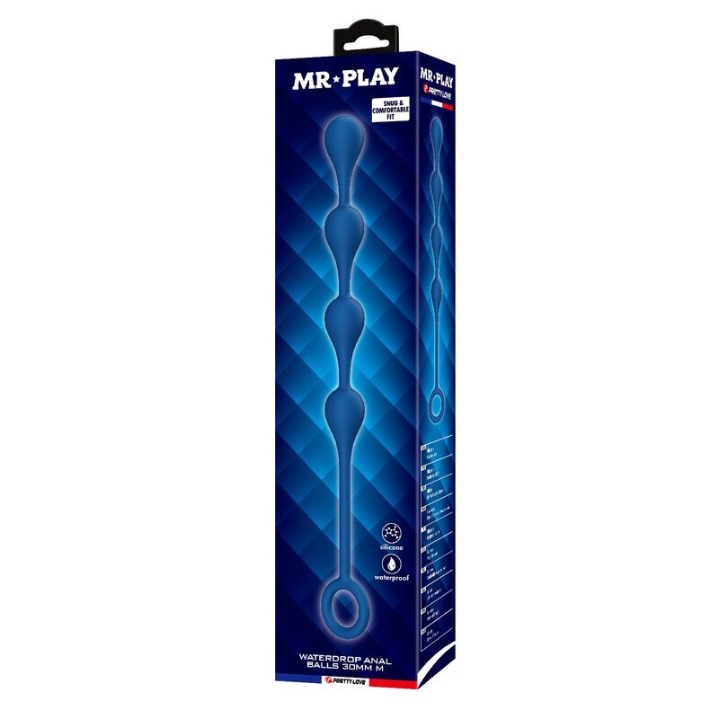 Mr Play-Analkugeln Silikon Blau Größe M 33 cm · Sextoys (Bild 3)