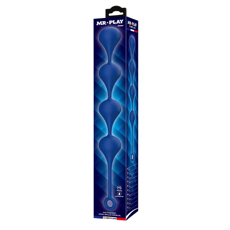 Mr Play-Analkugeln Silikon Blau Größe XL 52,5 cm · Sextoys (Bild 3)
