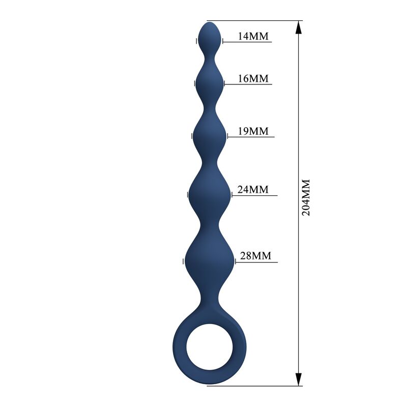 Mr Play-Analkugeln mit Analplug Silikon Blau 20,4 cm · Sextoys (Bild 3)