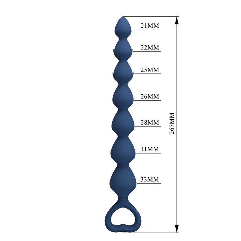 Mr Play-Analkugeln mit Analplug Silikon Blau 26,7 cm · Sextoys (Bild 3)