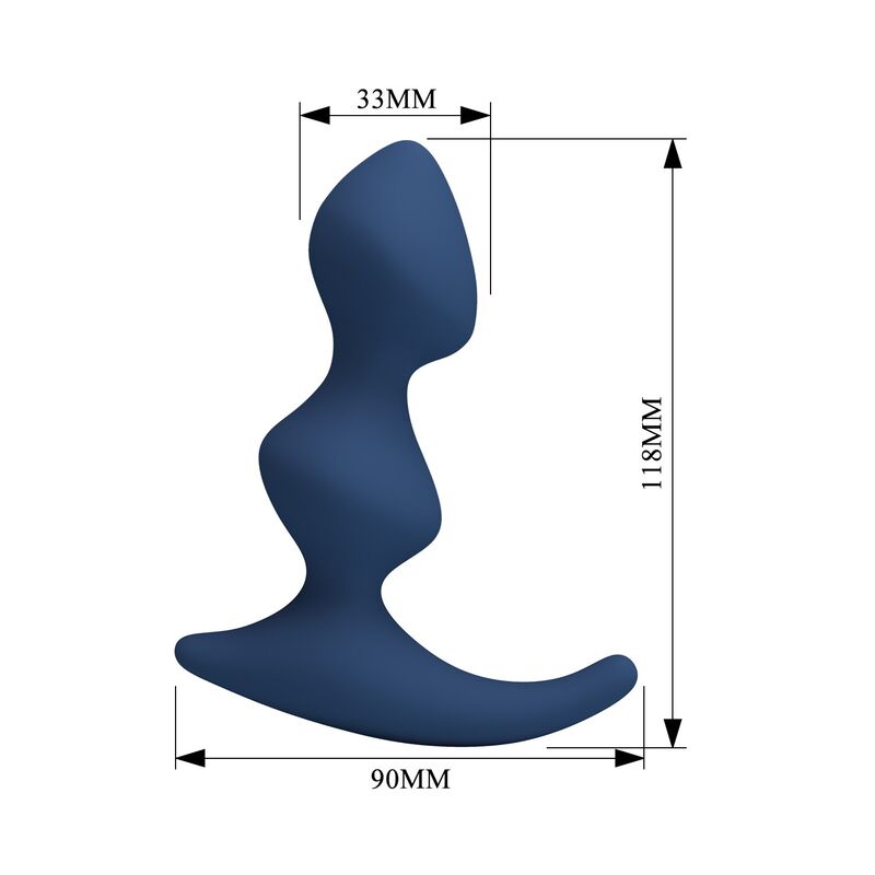 Mr Play-Analplug Ergonomisches Silikon Blau · Sextoys (Bild 6)