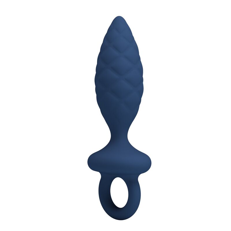 Mr Play-Analplug Textured mit Ring Blau Größe L · Sextoys (Bild 5)