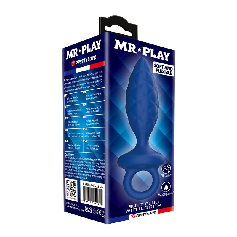 Mr Play-Analplug Textured mit Blau Größe Ring · Sextoys (Bild 8)