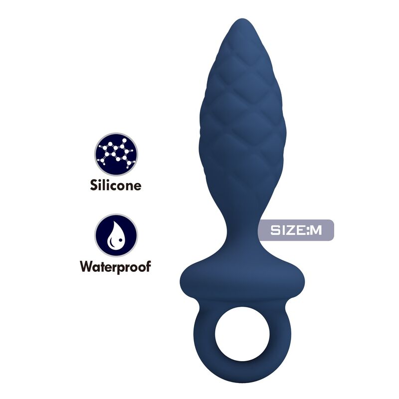 Mr Play-Analplug Textured mit Blau Größe Ring · Sextoys (Bild 2)