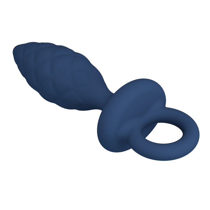 Mr Play-Analplug Textured mit Ring Blau Größe S · Sextoys (Bild 5)