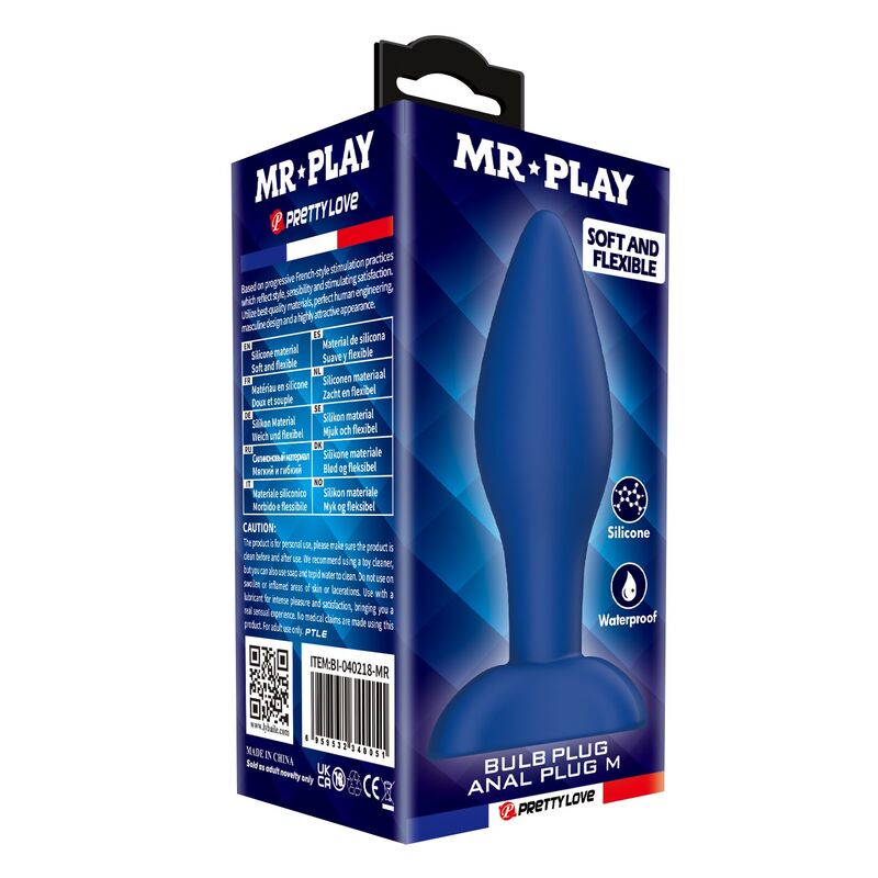 Mr Play-Analplug Kegelsilikon Blau Größe · Sextoys (Bild 3)