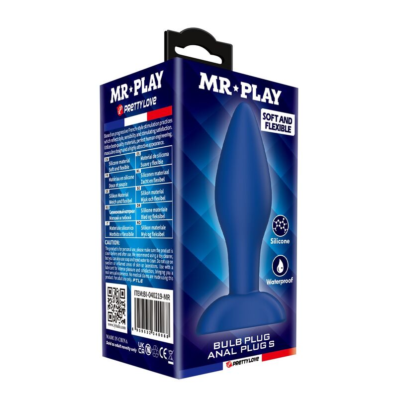 Mr Play-Analplug Kegelsilikon Blau Größe S · Sextoys (Bild 8)