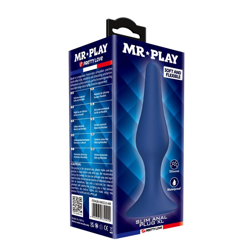 Mr Play-Analplug Kegelsilikon Blau Größe XL · Sextoys (Bild 2)