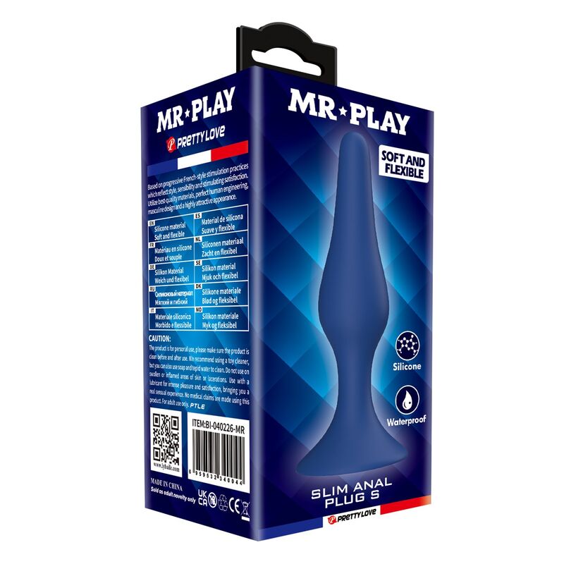 Mr Play-Analplug Slim Silikon Blau Größe S · Sextoys (Bild 7)