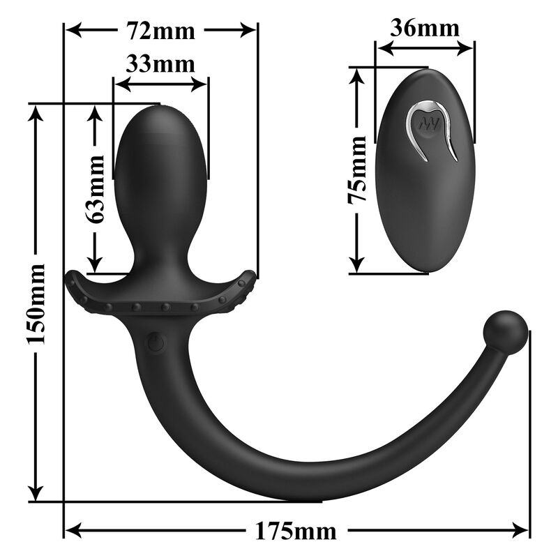 Mr Play-Vibrator anal und perineum mit Fernbedienung Schwarz · Vibratoren (Bild 6)