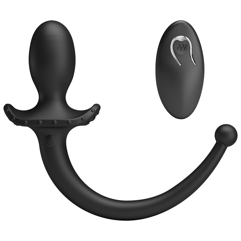 Mr Play-Anal- und Damm-Vibrator mit Fernbedienung Schwarz