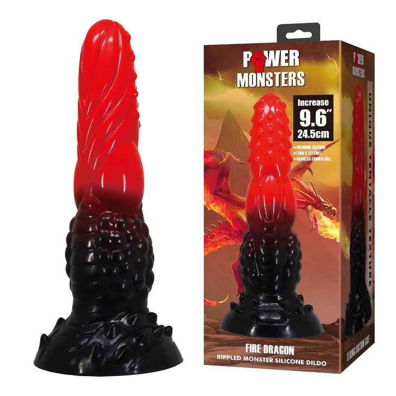 Power Monsters-Fire Dragon Dildo Fantasy 24,5 cm · Sextoys (Bild 7)