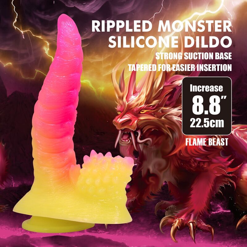 Power Monsters-Ripplied Monster Dildo Fantasy 22,5 cm · Sextoys (Bild 4)