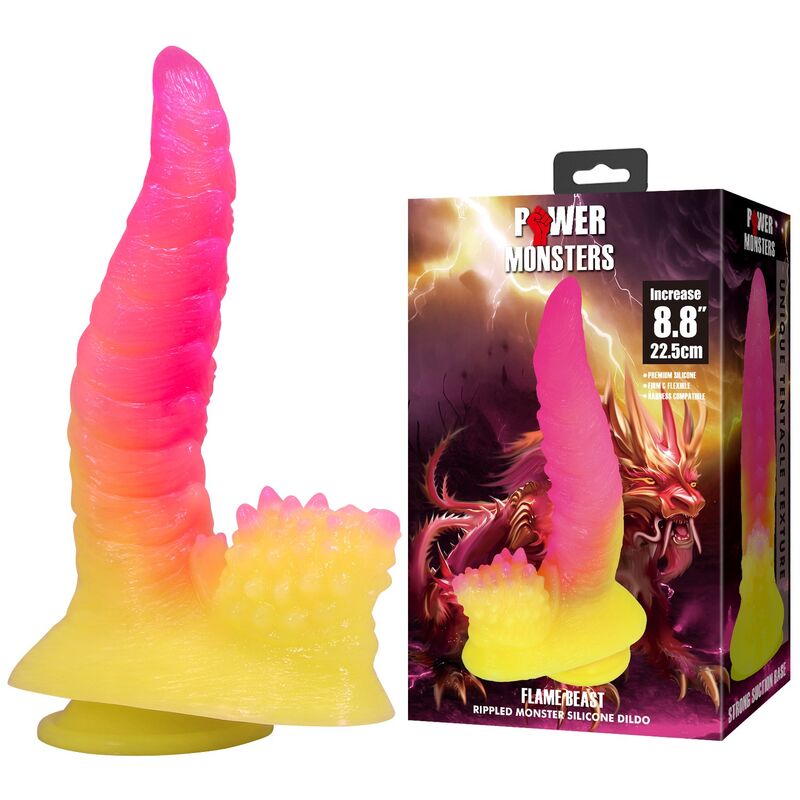 Power Monsters-Ripplied Monster Dildo Fantasy 22,5 cm · Sextoys (Bild 3)
